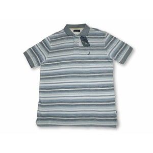NAUTICA POLO T-SHIRT MENS SIZE M SHORT SLEEVE LAPIS BLUE MOORINGS FASH NEW NWT